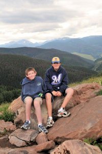 Caleb and Matt on Vail Mountain